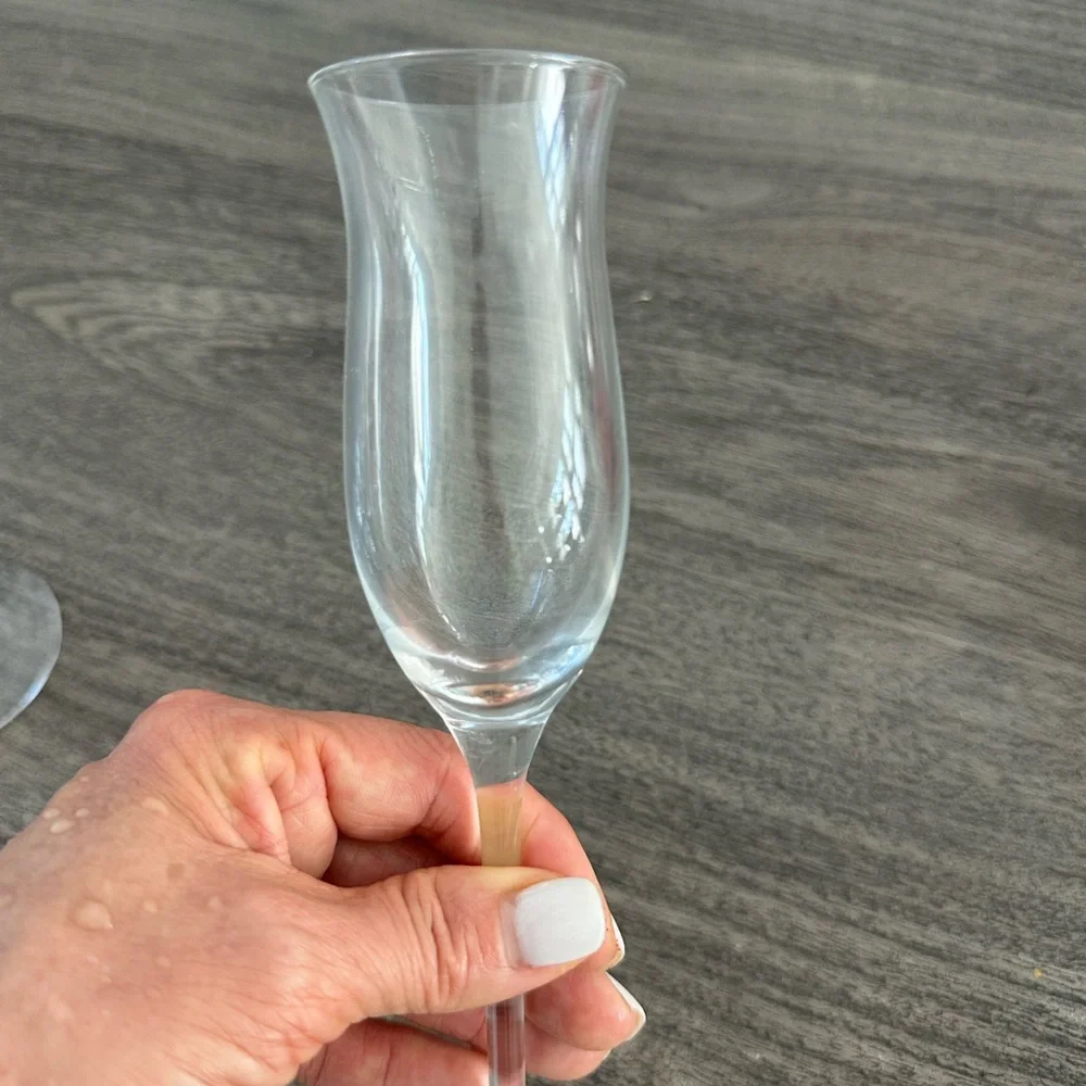 Elegant Clear Glass Leonardo set of‎ 5 Champagne Flutes Set